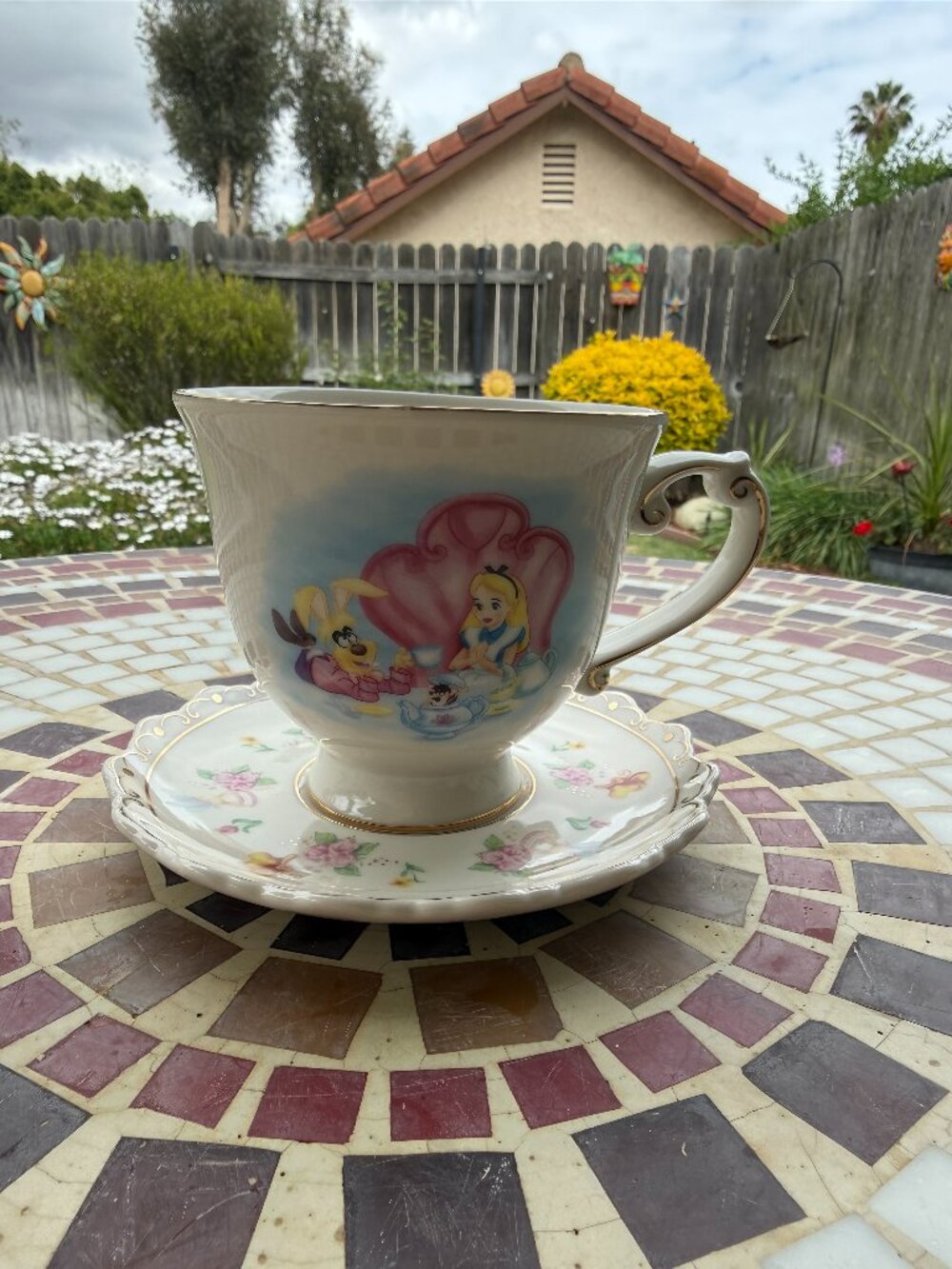 Disney Exclusive Alice in Wonderland Tea Cup and Saucer Set - Comes in OG Box